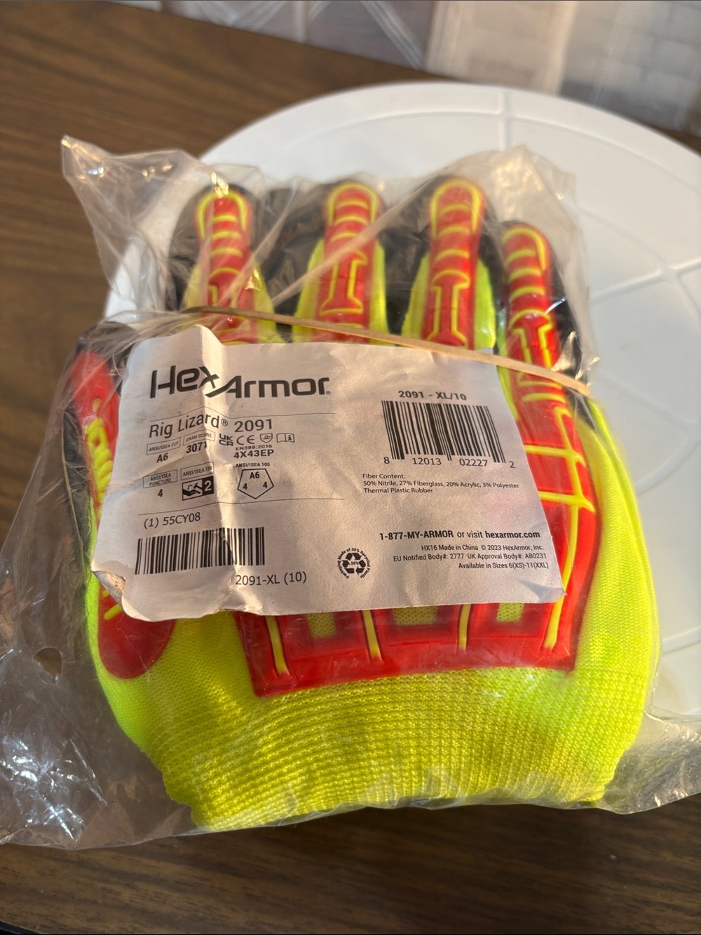 Rig Lizard High-Visibility Yellow Protective Thermal Gloves - XL